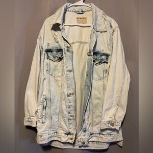 We The Free Destroyed Long & Lean Trucker Jacket